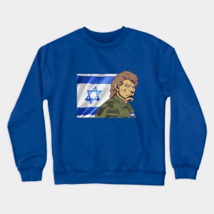 LION WITH ISRAEL FLAG Crewneck Sweatshirt